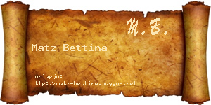 Matz Bettina névjegykártya